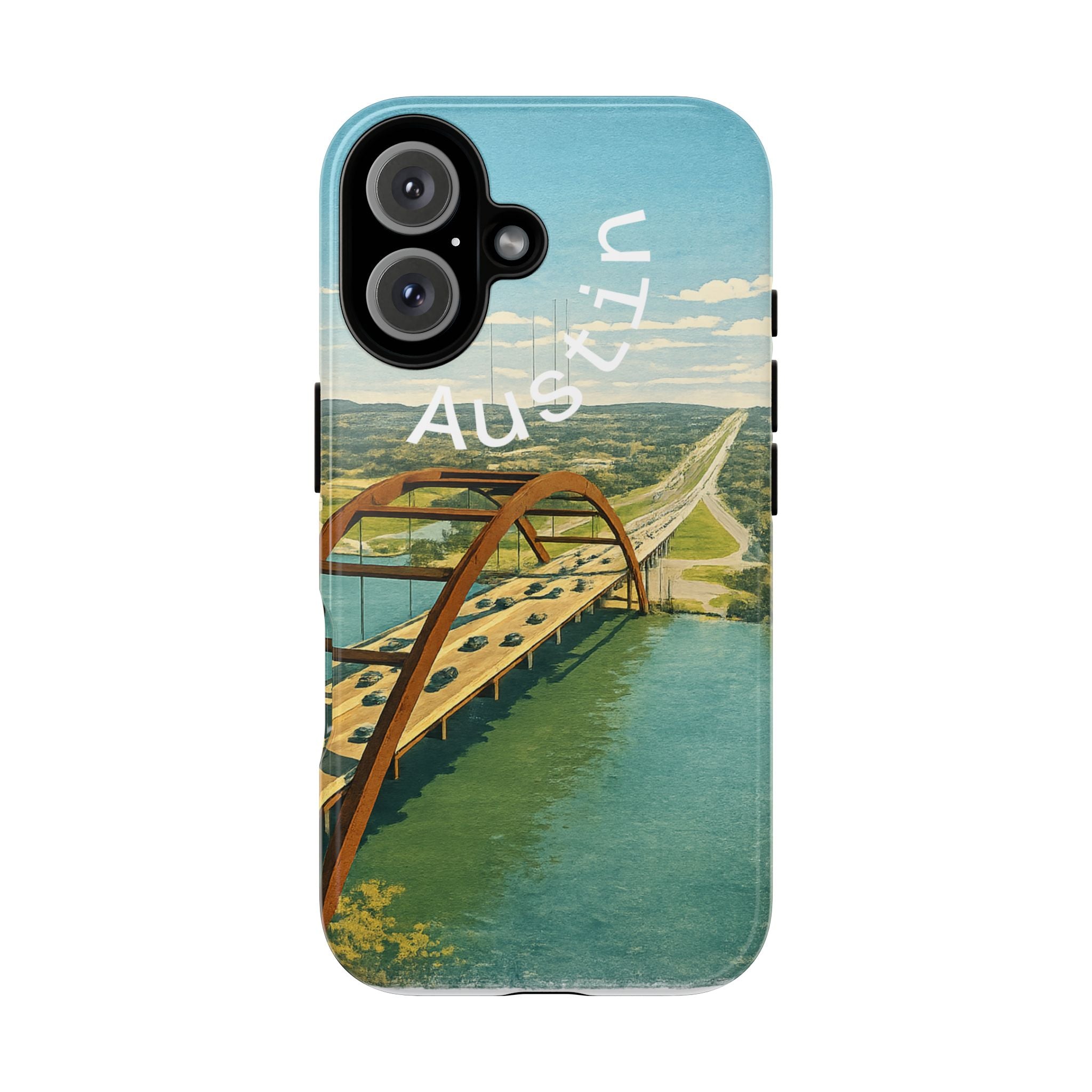 Austin Pennyback Bridge Tough Phone Case — Vintage Texas Travel Design