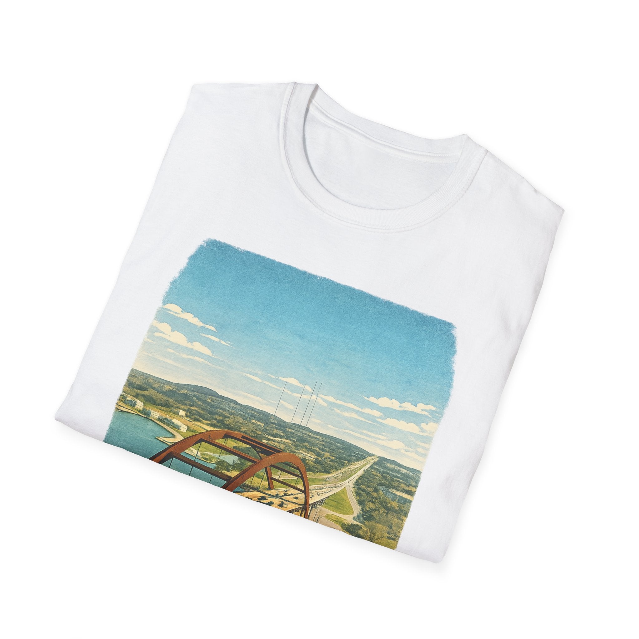 Austin Pennybacker Bridge Tee — Vintage Lake Travis Bridge Graphic T-Shirt