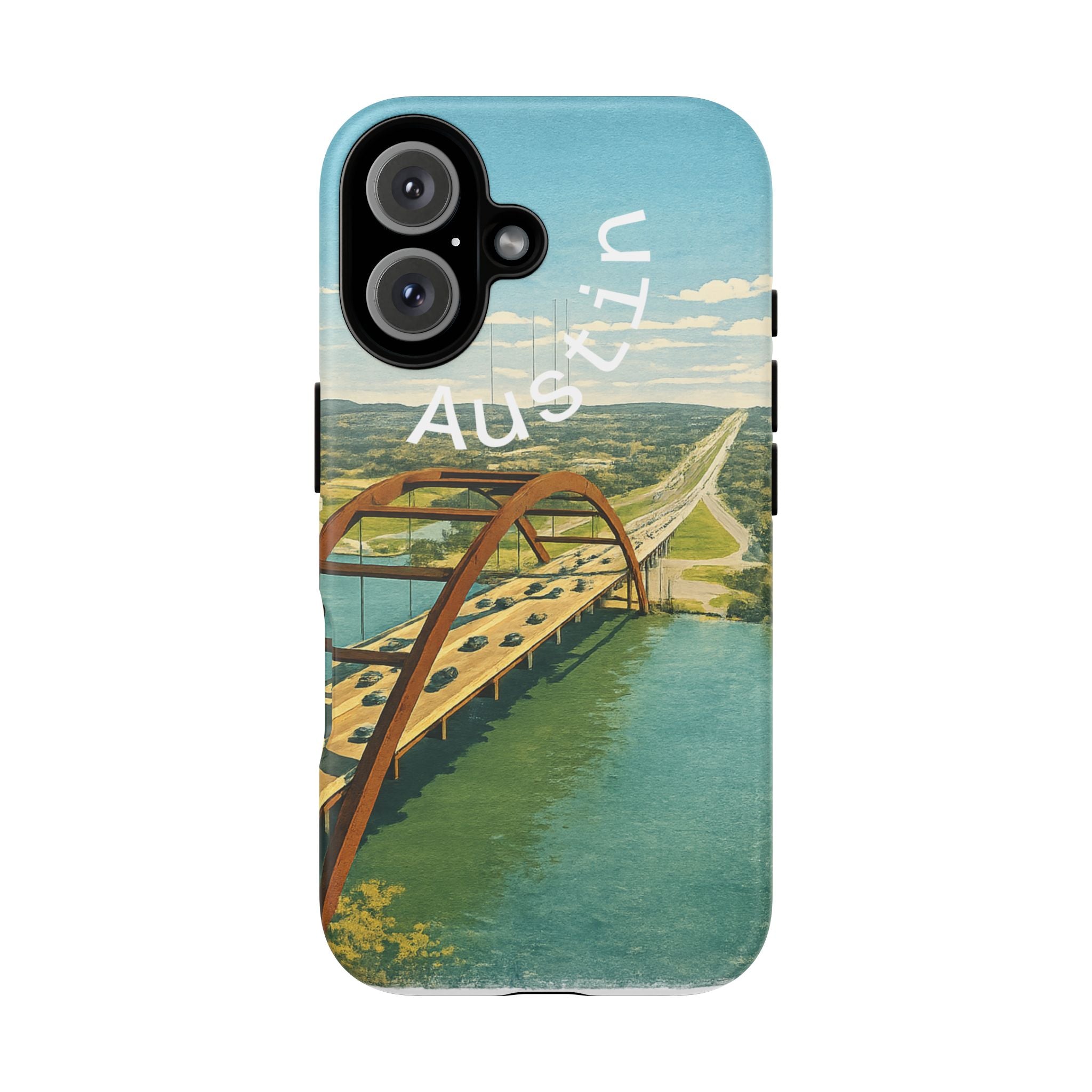 Austin Pennyback Bridge Tough Phone Case — Vintage Texas Travel Design