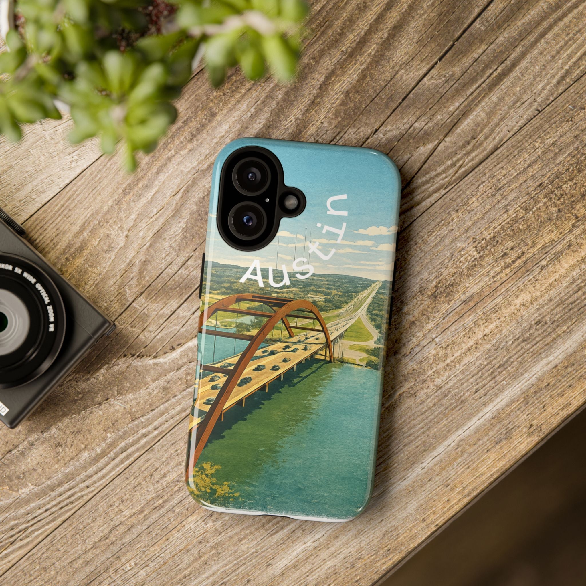 Austin Pennyback Bridge Tough Phone Case — Vintage Texas Travel Design